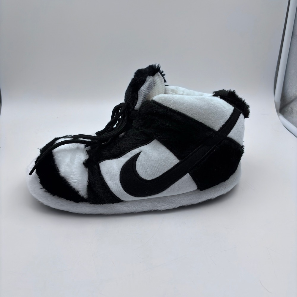Nike Dunk SB Style Plush Slippers Panda Black One Size Fits Most **Brand New! - Picture 6 of 10